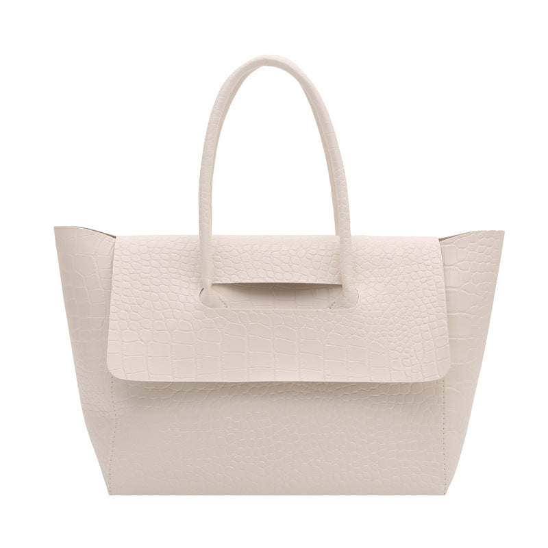 WoCrocodile Textured Structured Handbag Kalsten