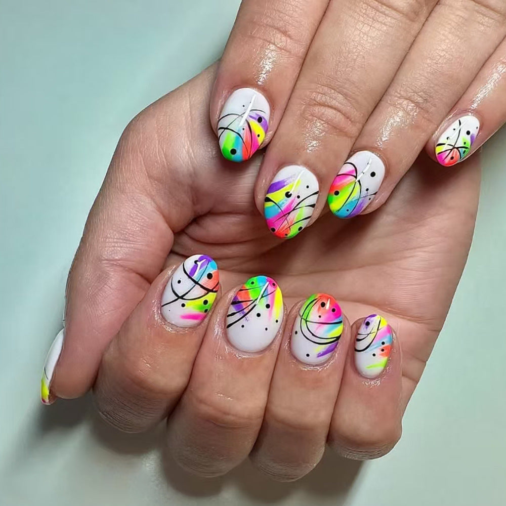 Artistic Abstract Pattern Press-On Nails Kalsten
