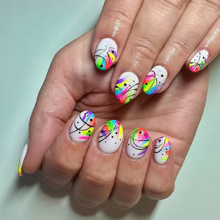 Artistic Abstract Pattern Press-On Nails Kalsten