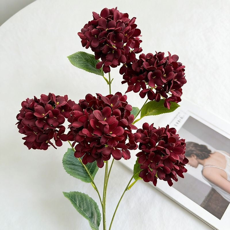 Elegant Faux Hydrangea Stem