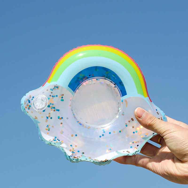 Women Inflatable Swim Ring with Floral Design Kalsten