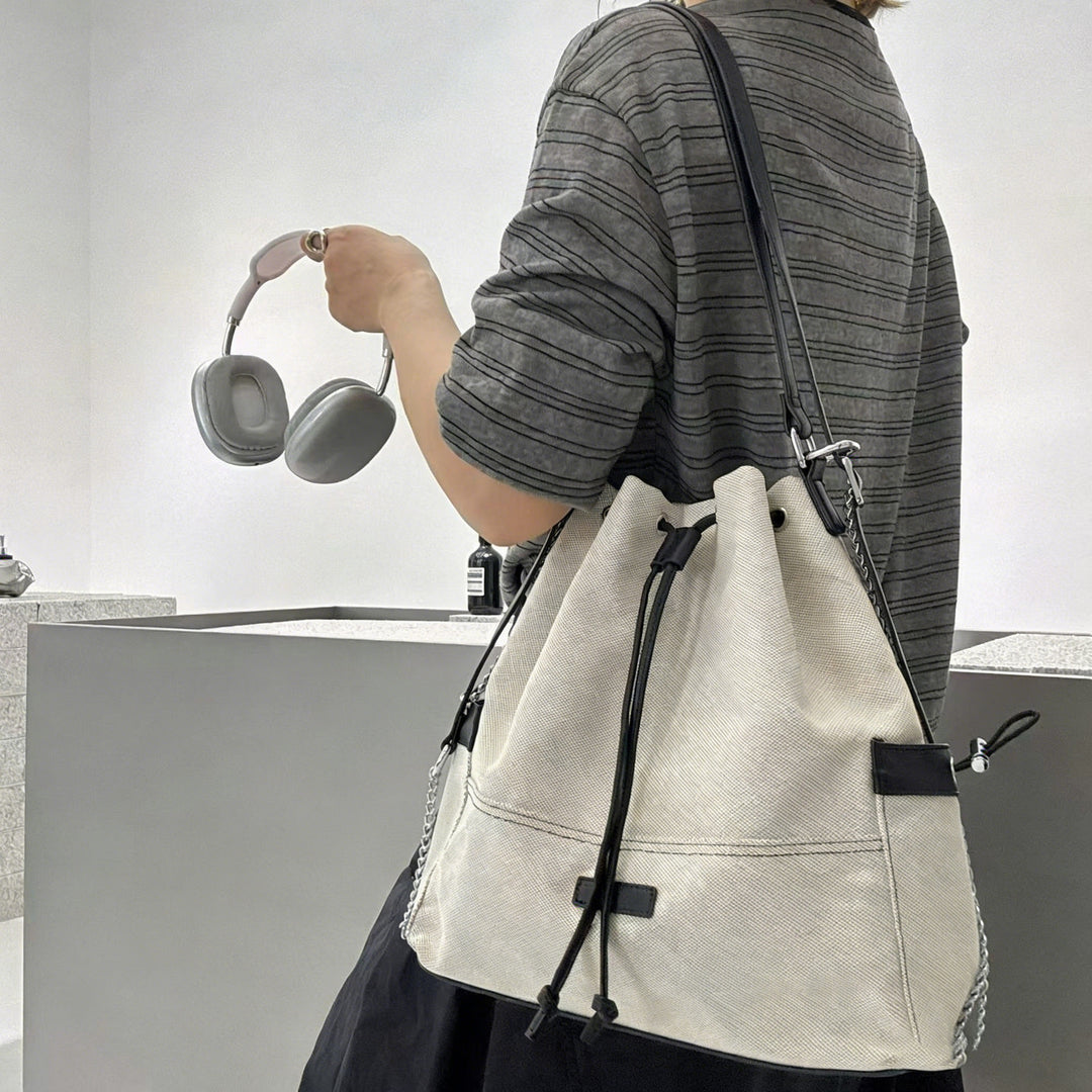 Stylish Drawstring Bucket Bag