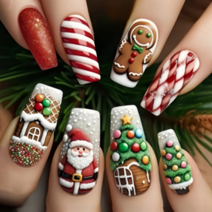 Creative nail art set with Christmas designs Kalsten