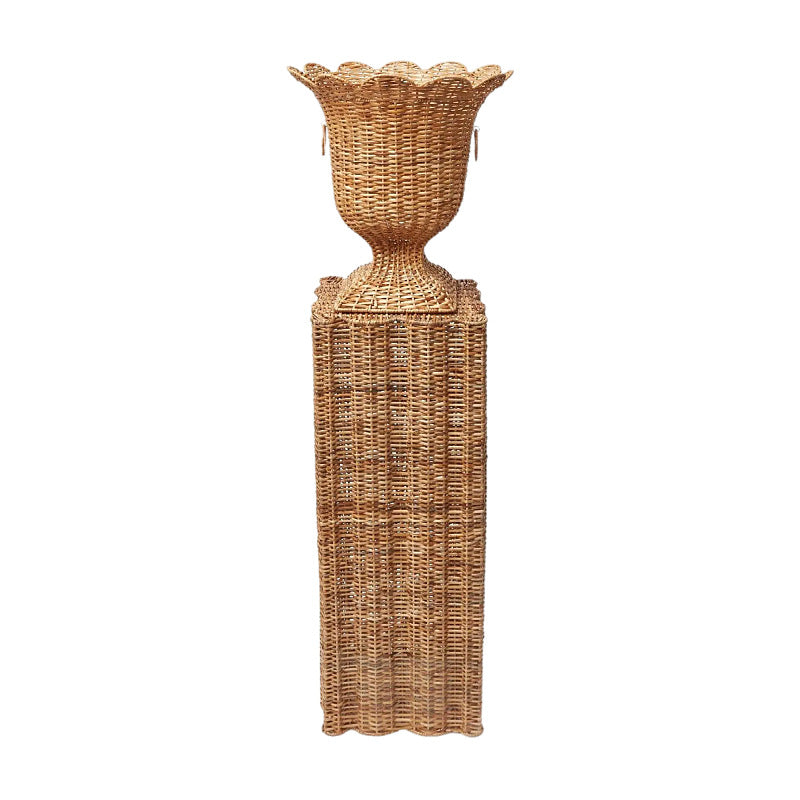 Decorative plant pot stand made of woven material Kalsten