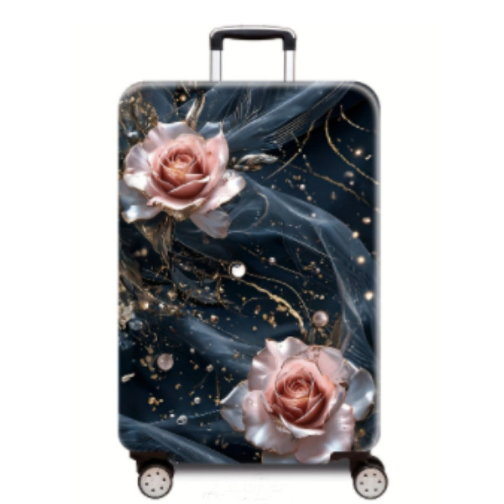 Women's hard-shell travel suitcase with elegant lotus design Kalsten