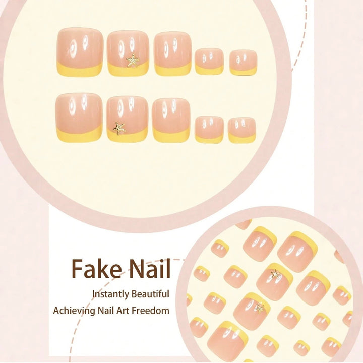 Acrylic nail set with elegant French manicure and delicate accents Kalsten