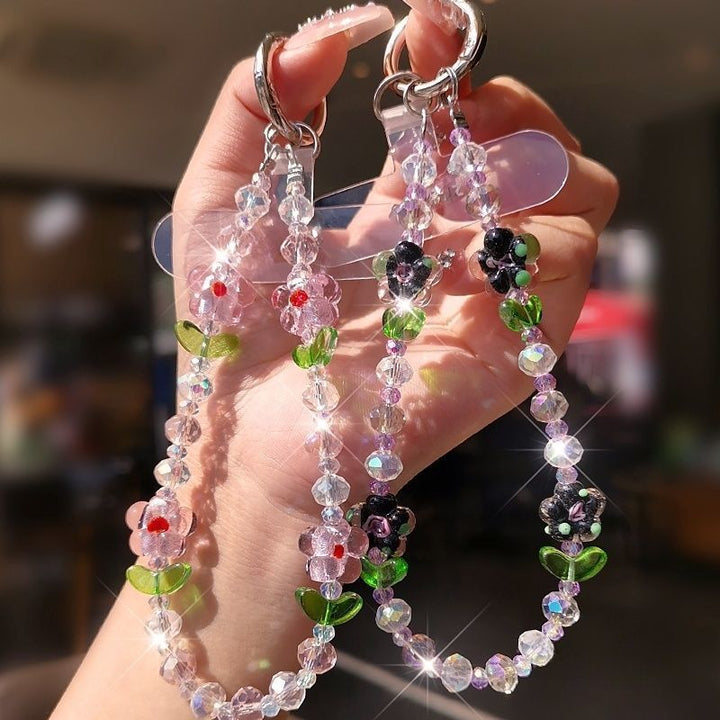 Floral Beaded Phone Lanyard Kalsten