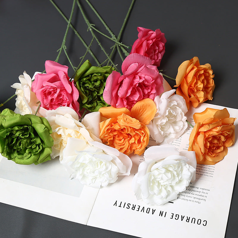 Elegant Faux Peony Stem for Home Decor Display