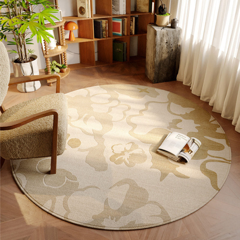Artistic Abstract Round Area Rug for Home Decor