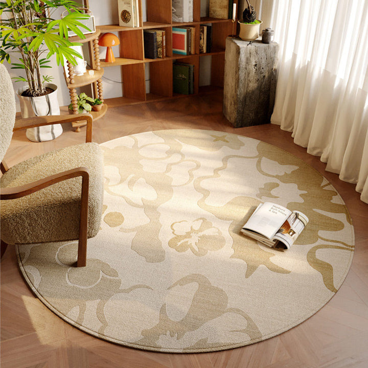 Artistic Abstract Round Area Rug for Home Decor