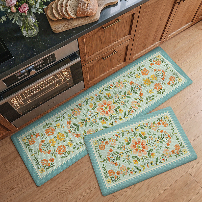 Floral Pattern Kitchen Comfort Mat Set Kalsten