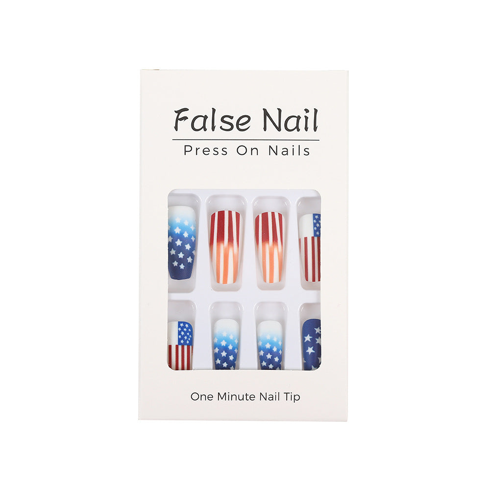 Patriotic style artificial nails Kalsten