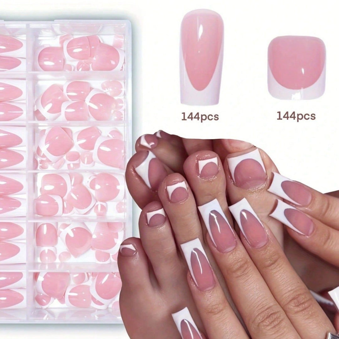 Premium French Tip Press-On Nail Set Kalsten