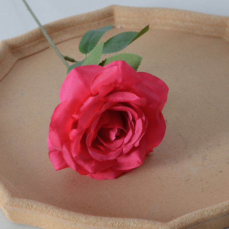 Elegant Silk Black Rose Hair Accessory