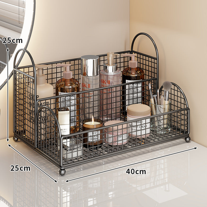 Three Tier Corner Mesh Metal Bathroom Shelf Organizer