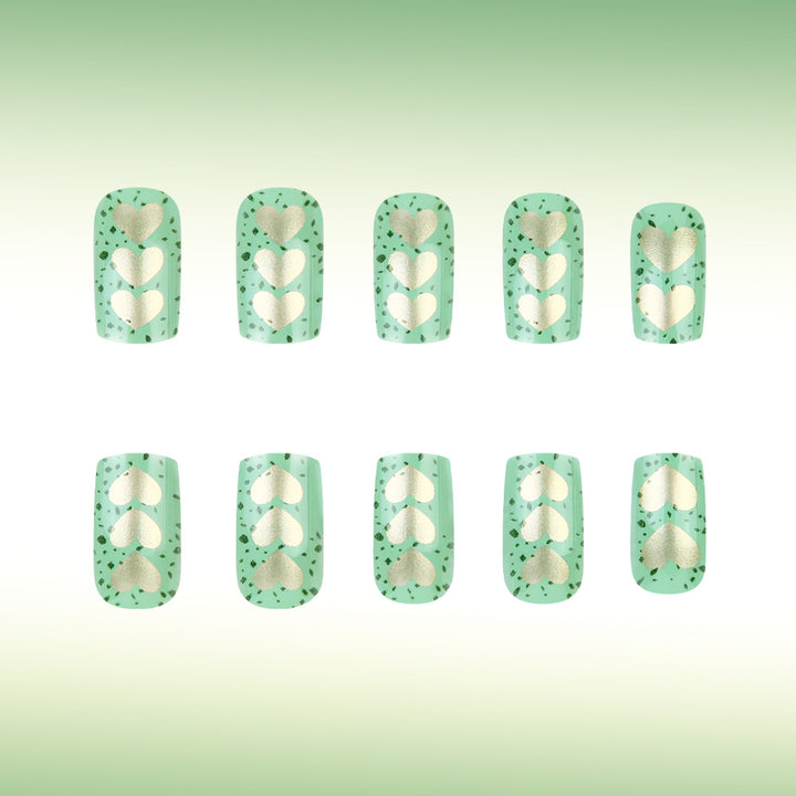 Artistic Heart-Embellished Nail Art Set Kalsten