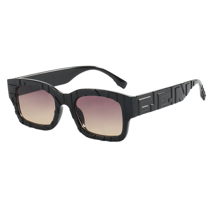 Women's fashionable square sunglasses with textured frame and UV protection Kalsten