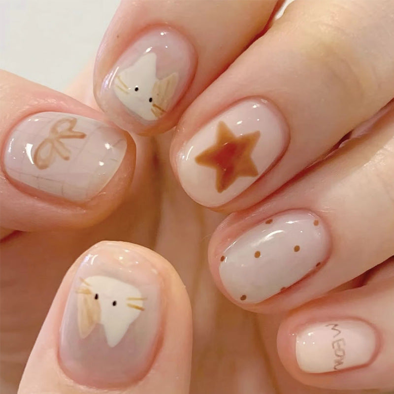 Artistic Nail Extensions with Decorative Elements Kalsten