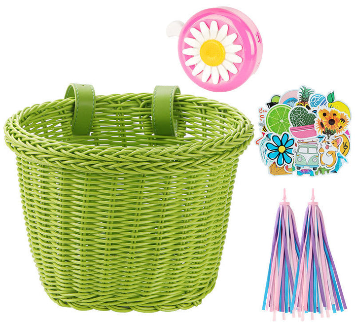 Decorative Woven Bicycle Storage Basket Kalsten