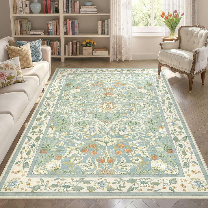 Vintage-Inspired Floral Area Rug
