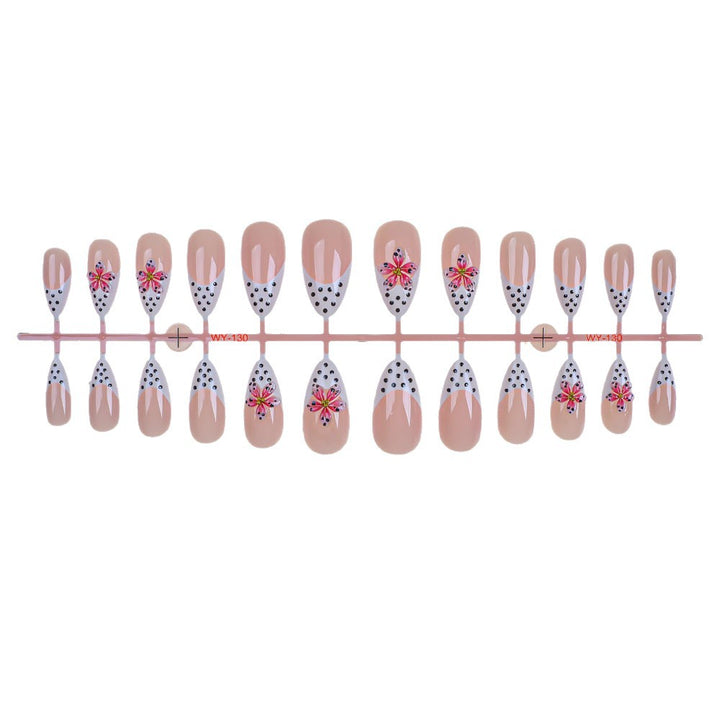 Decorative Floral-Accent Press-On Nail Set Kalsten