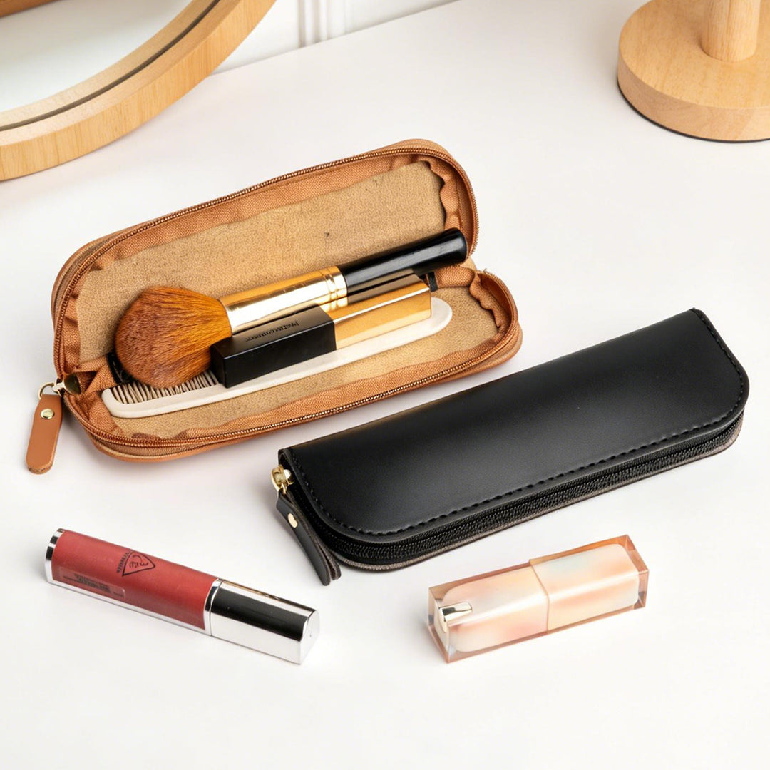 Zippered Leather Pencil Case Kalsten