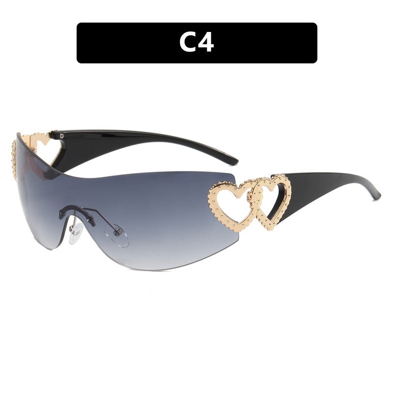Ladies Fashion Sunglasses with Heart Applications Kalsten