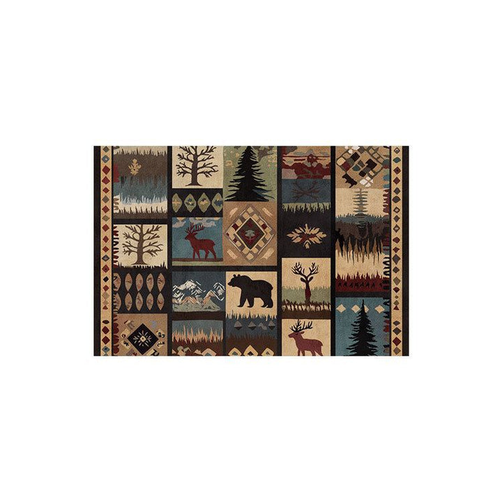 Vintage Floral Collage Area Rug
