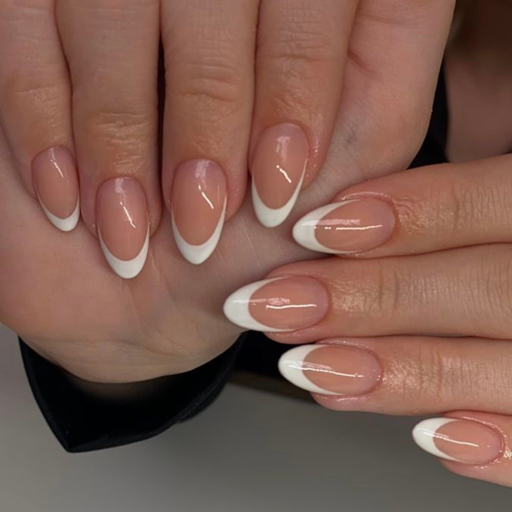 French Tip Gel Nail Art Extensions