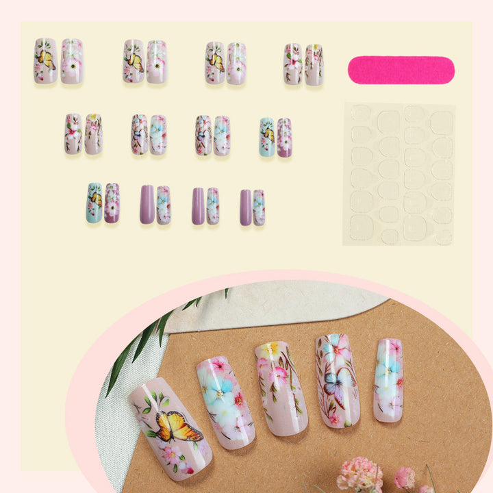 Floral Art Press-On Nails Set Kalsten