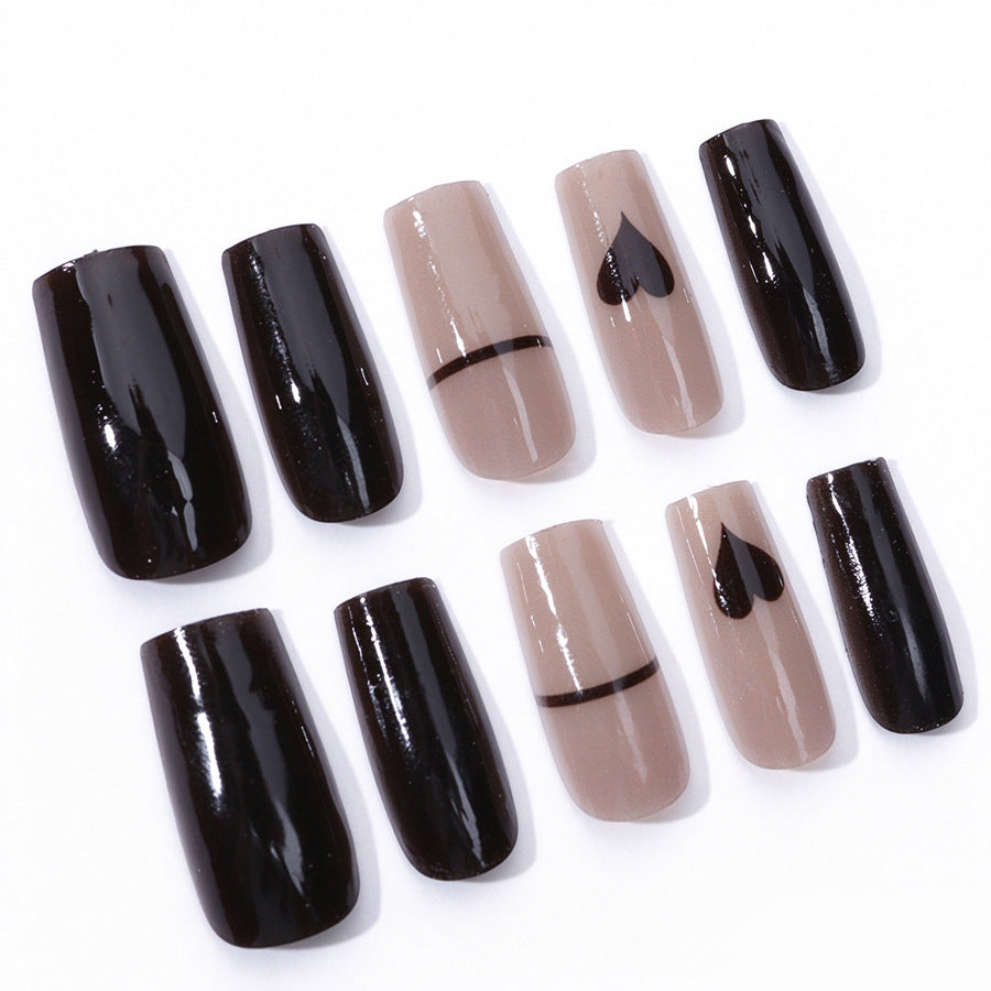 Elegant Glossy Press-On Nail Set Kalsten