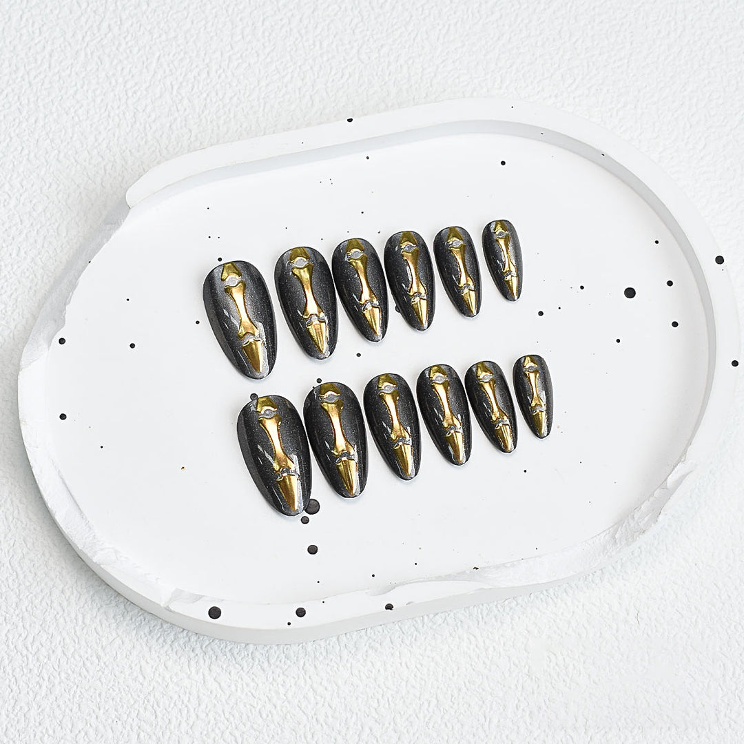 Metallic Decorative Press-On Nail Tips Kalsten