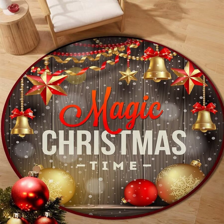 Holiday-Themed Round Floor Mat Kalsten