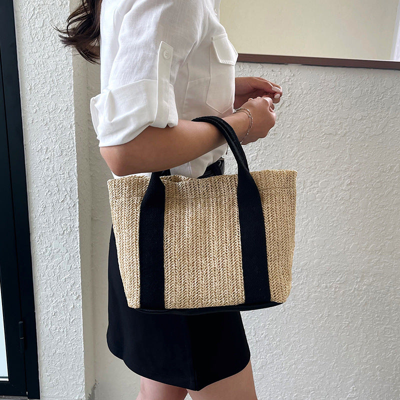 WoEco-Friendly Straw Beach Tote Kalsten
