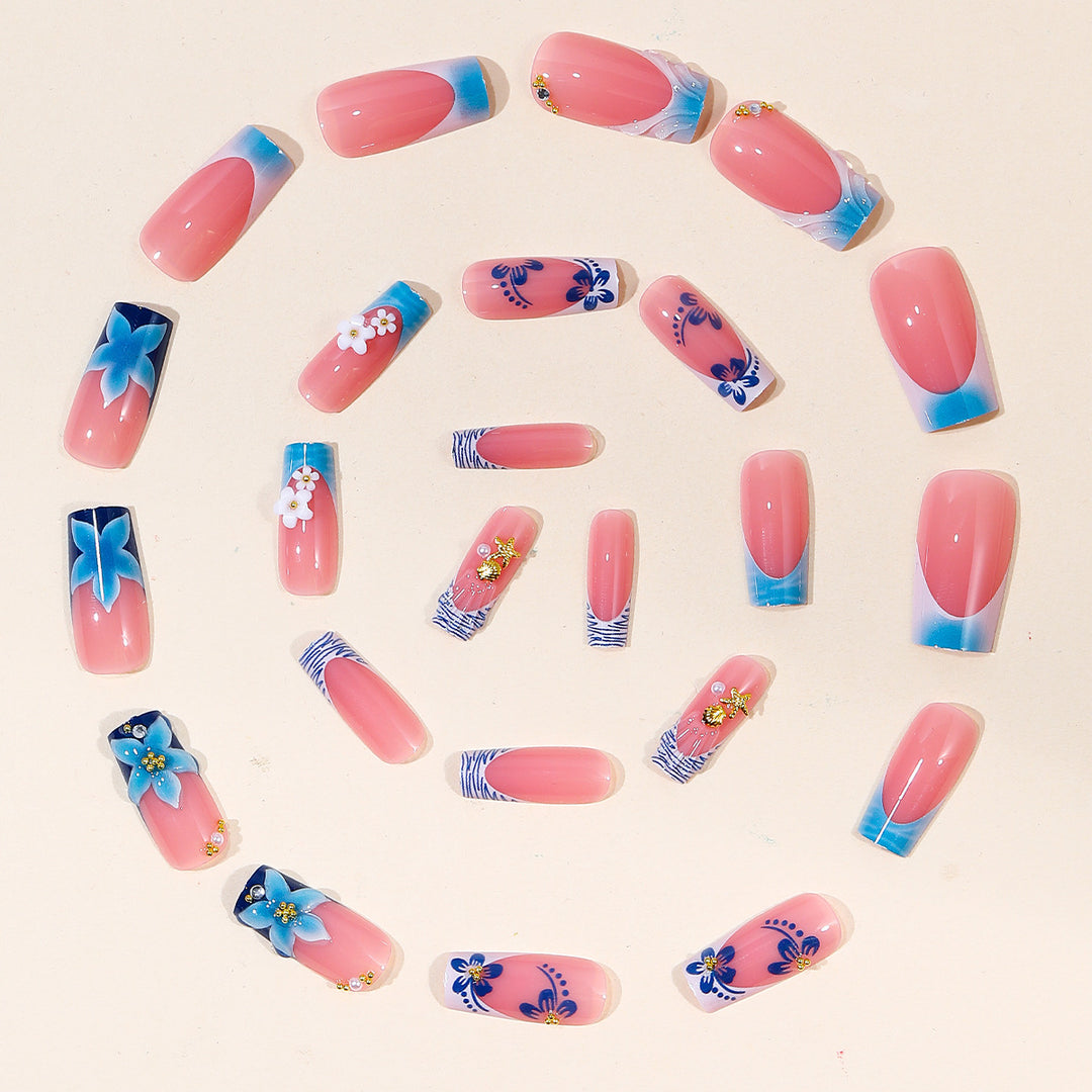 Tropical Floral 3D Nail Art Extensions Kalsten