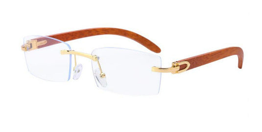 Stylish Wooden-Handled Square Sunglasses Kalsten