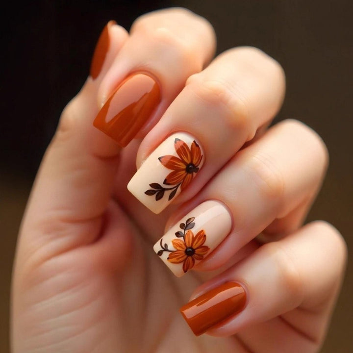 Elegant Artificial Nails with French Manicure and Glitter Effects Kalsten