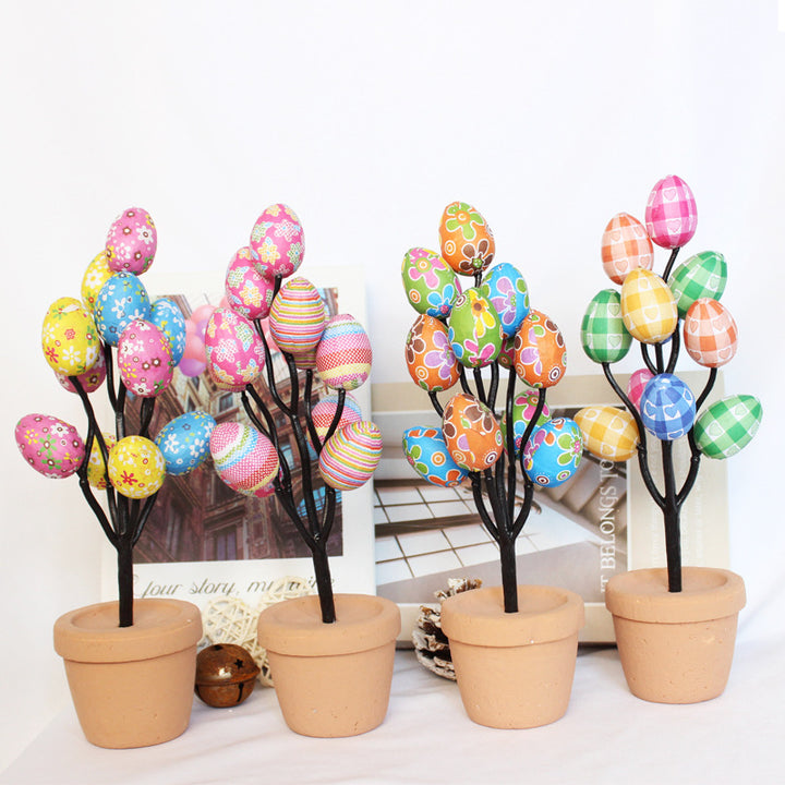 Decorative Flower Pot with Colorful Egg Blooms Kalsten