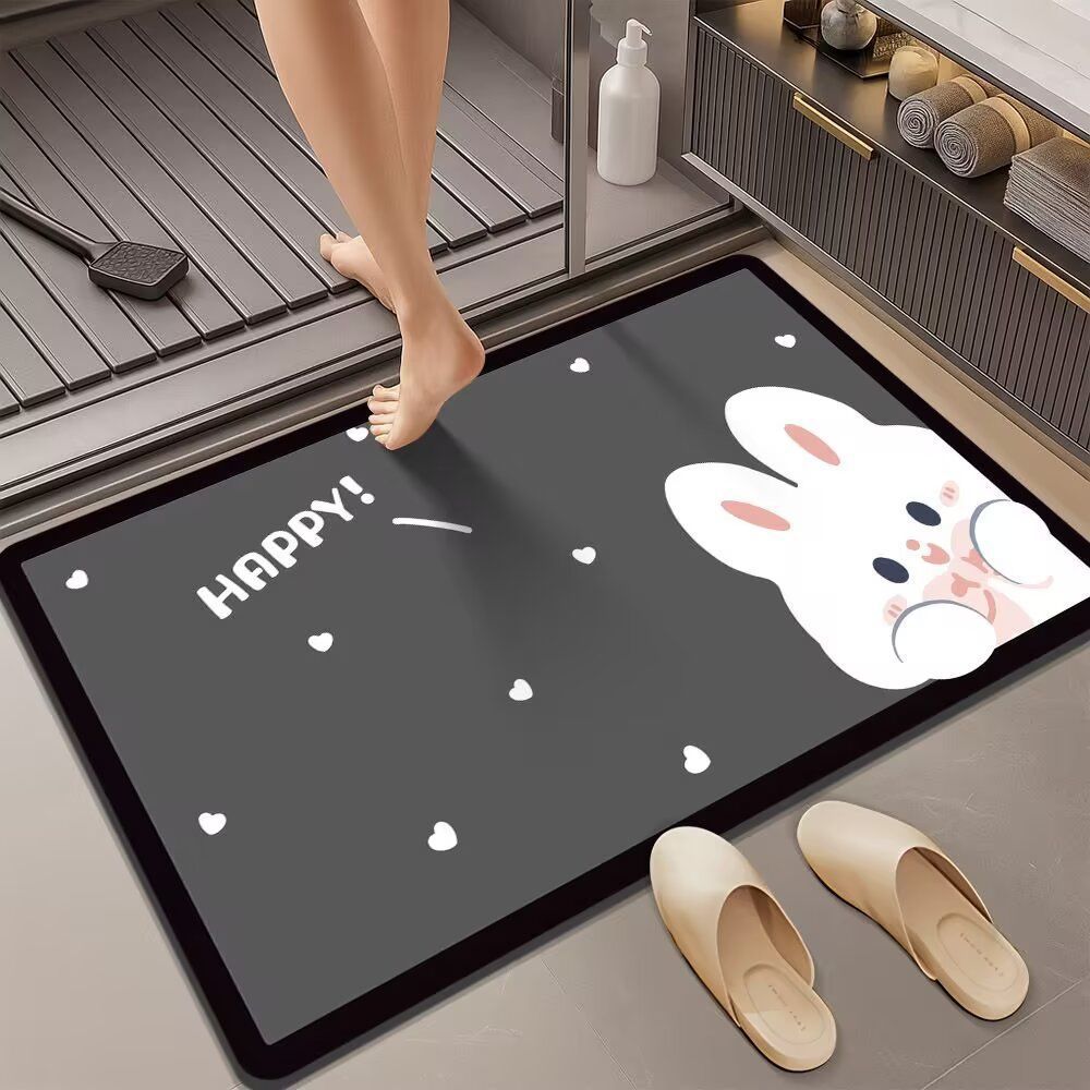 Cartoon Themed Bath Mat for Bathrooms