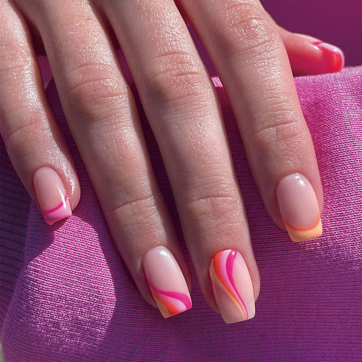 Artistic Nail Art in Modern Wave Design Kalsten