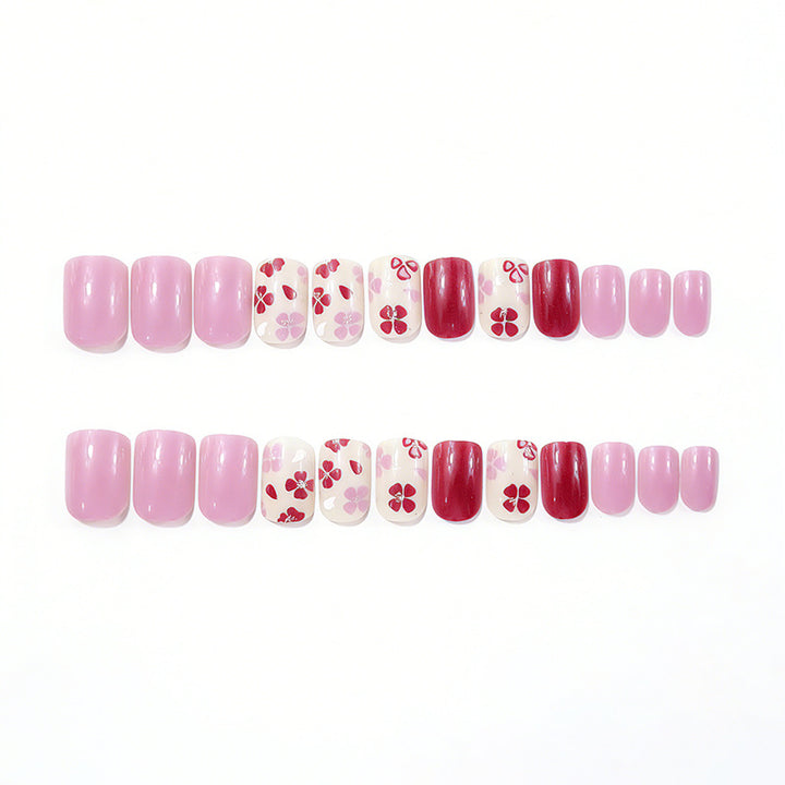 Floral Decorative Gel Nail Extensions Kalsten