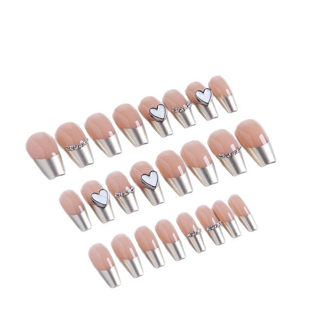 Heart-Shaped Glam Press-On Nail Set Kalsten