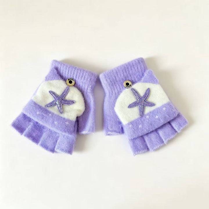 Cute Cartoon-Themed Fingerless Gloves Kalsten