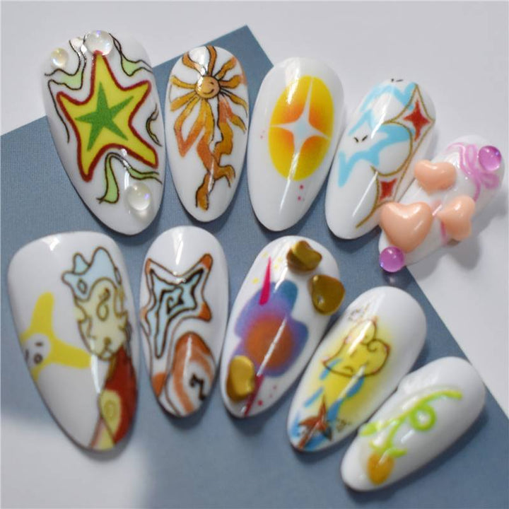 Artistic Themed Press-On Nail Set Kalsten