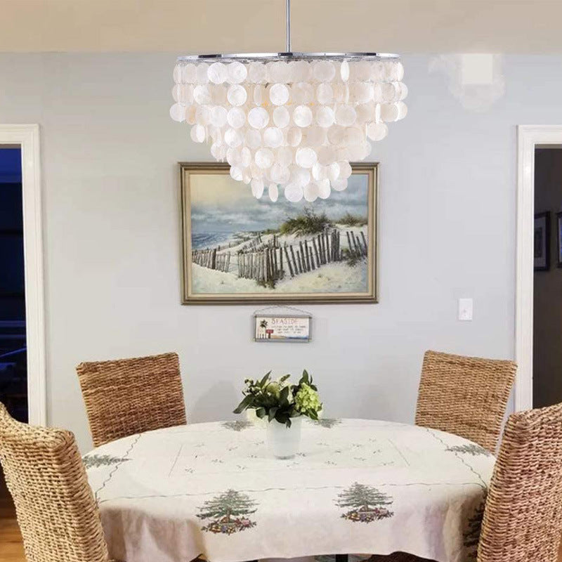 Stylish Mother of Pearl Pendant Chandelier