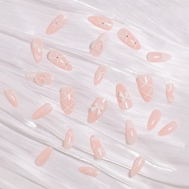 Heart-Accented Decorative Press-On Nails Kalsten