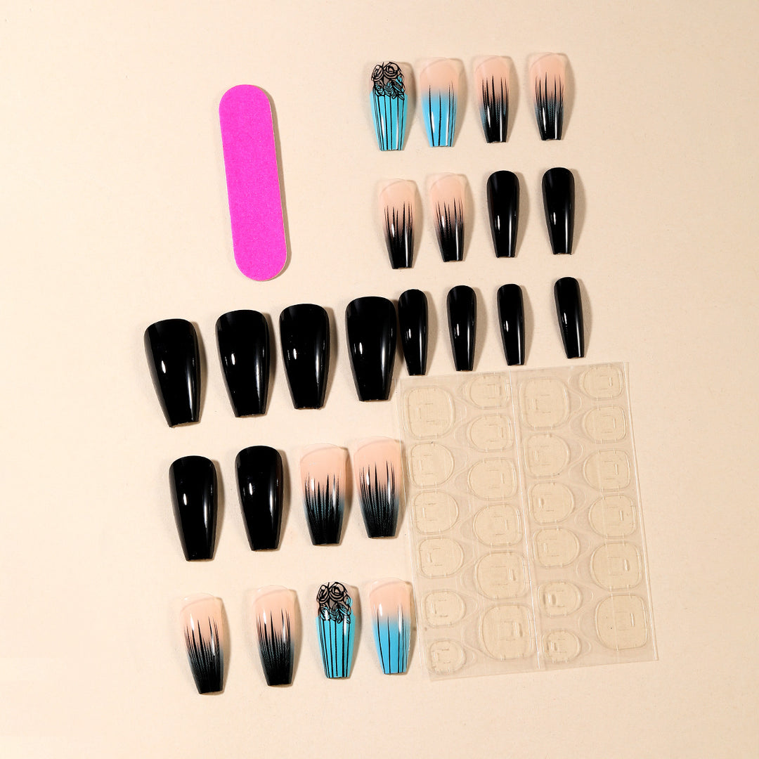 Ombre Gradient Acrylic Nail Art Kalsten