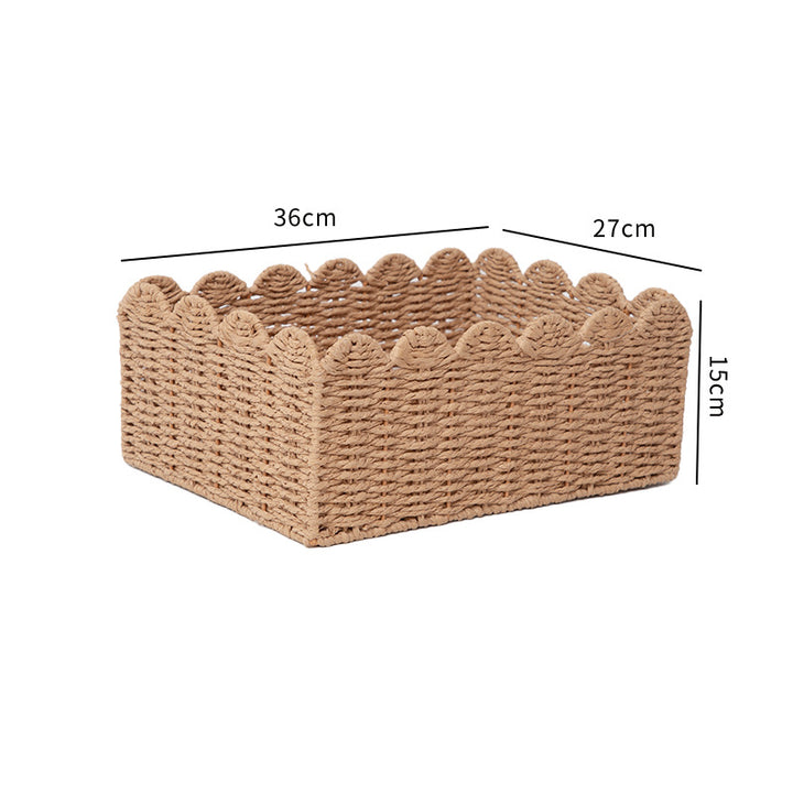 Handwoven storage basket with playful design Kalsten