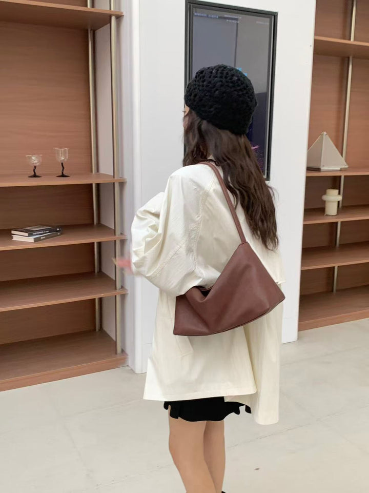 Minimalist Leather Hobo Bag