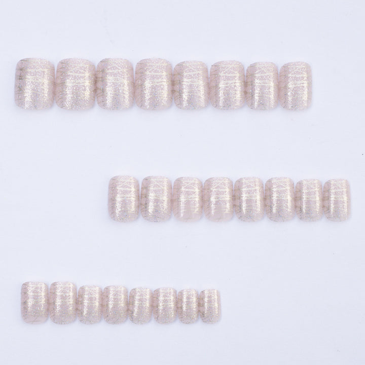 Glittering artificial nails with elegant metallic finish Kalsten